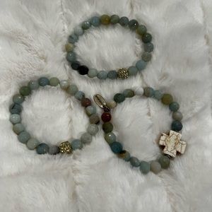 Sea foam green bracelet set of 3